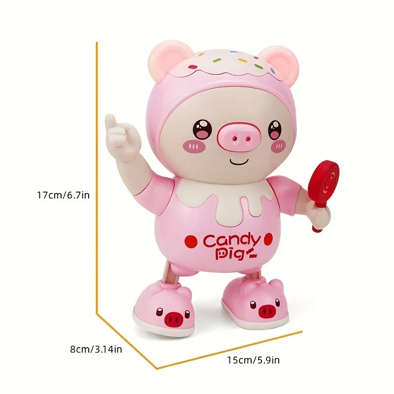 Electric piggy with music light move sing dance twist Pets Pig baby toys Walking Cute Smart early educational Doll for children