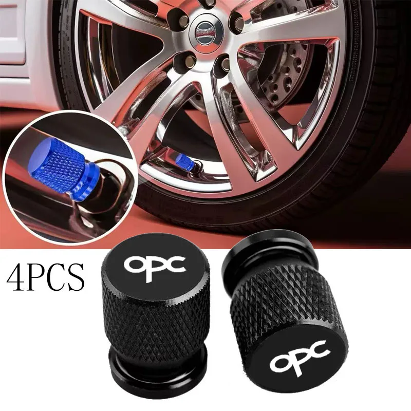 

For Opel Opc Accessories 4pcs Car Wheel Tire Valve Caps Tyre Stem Covers Airdust Waterproof