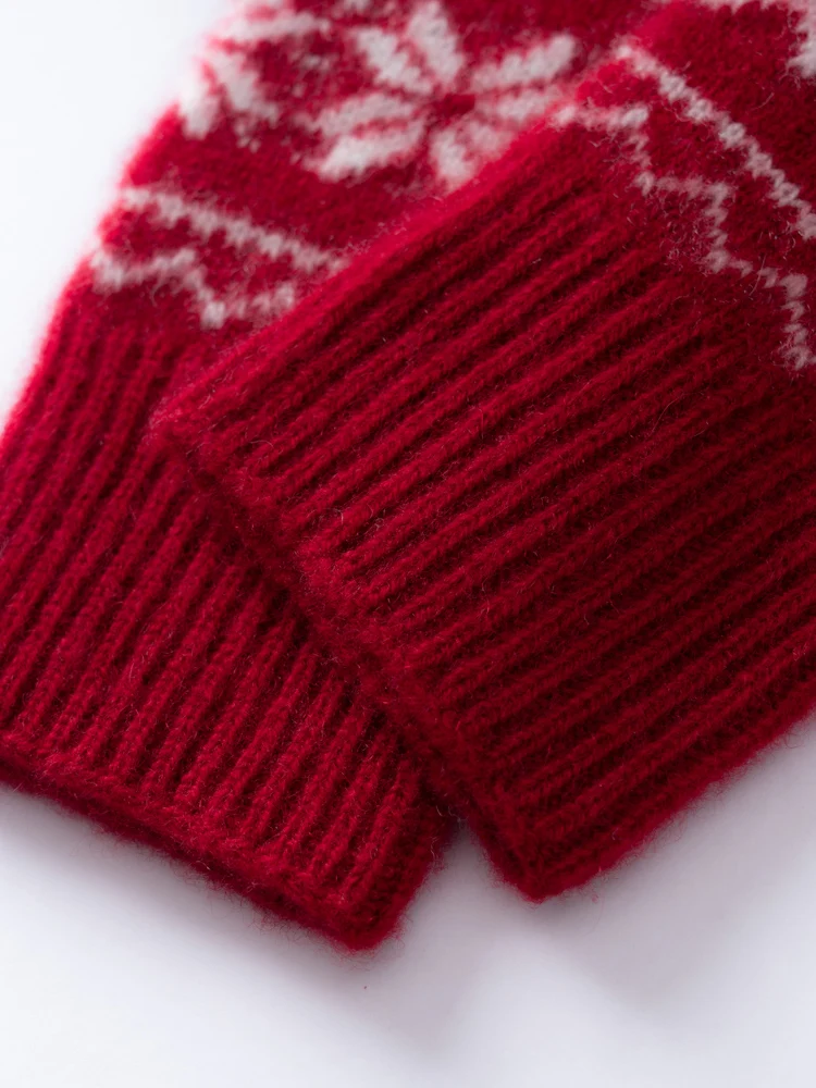 ZYCZCXX A-grade 100% Cashmere Knitted Soft Warm Touch Screen Gloves in Autumn and Winter Stretch Gloves for Men And Women.