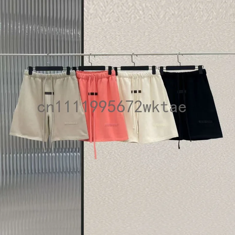 

Мужские шорты с 3D-флокированием и надписями, классические свободные шорты с двойной полоской, уличные шорты с пентаграммой для пар