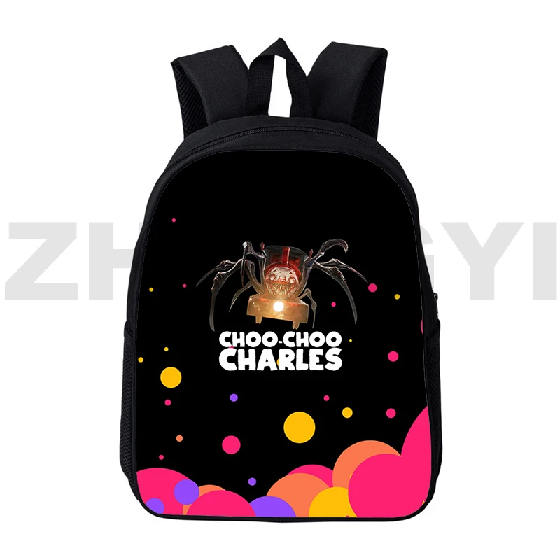 3D Choo-Choo Charles Anime Backpack Men Outdoor Sport Schoolbag 12/16 Inch Study Gifts Book Bag for Kids Women Laptop Travel Bag