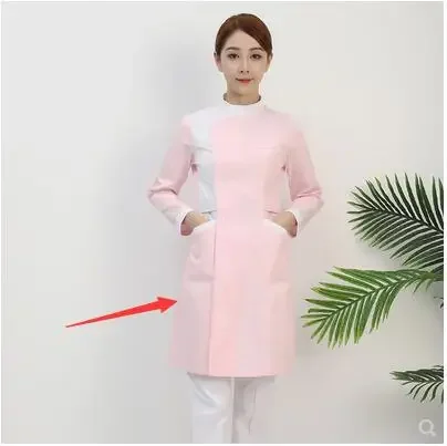 Nurse Clothing Medical Beauty Uniform Autumn Hospital Work Overalls Pink Gown