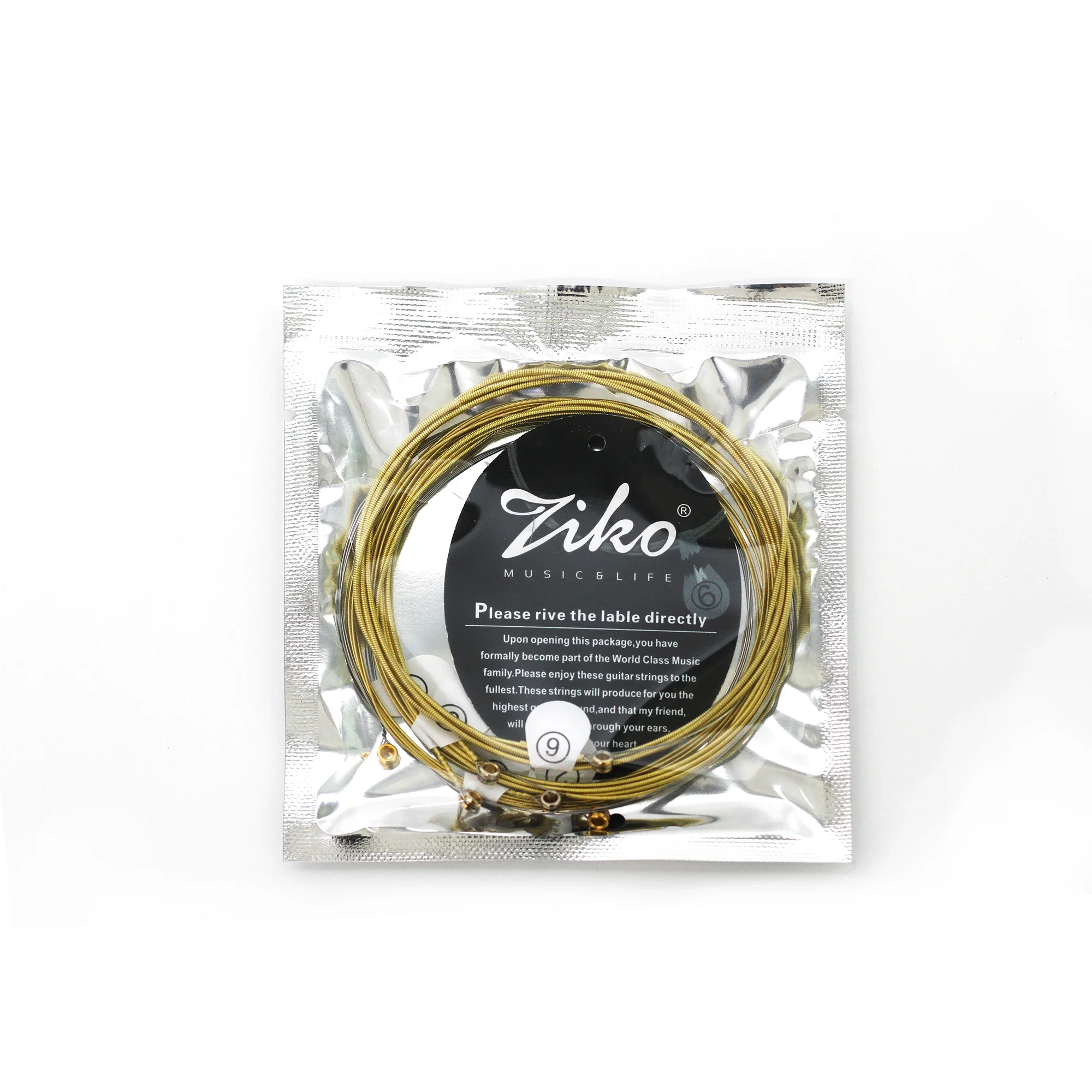 ZIKO Acoustic Guitar Strings DCZ-012 Rust Prevention Hexagonal Steel Core Copper Alloy Wound Guitarra Strings Folk Guitar Parts