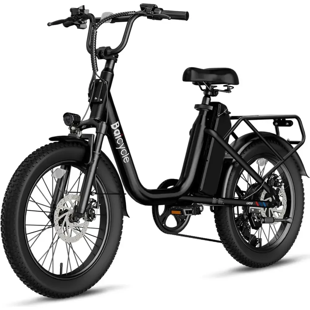 

7-Speed 48V Removable Battery Electric Bike with 90-Mile PAS Range and 20x3 Tires