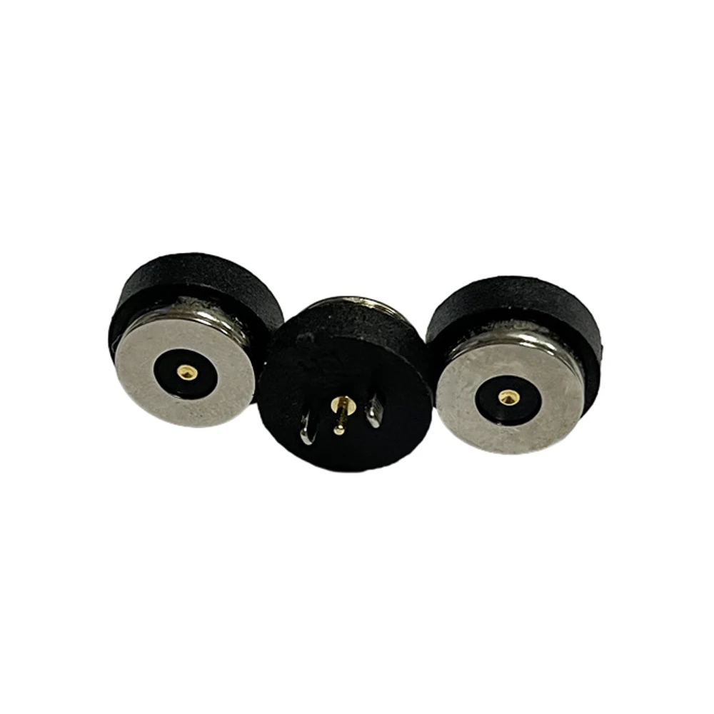 Magnético com mola Pogo Pin Connector, DC Power Charge Sonda, Masculino e Feminino, 5mm, 8mm, 10mm, 12mm, 1 par