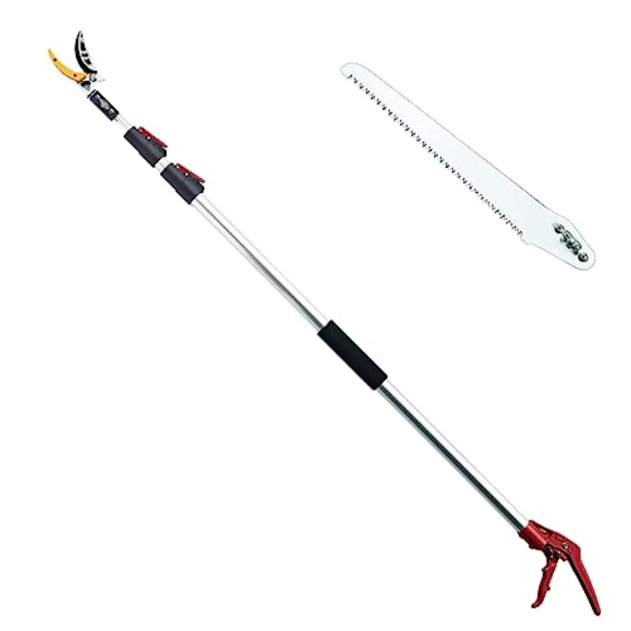 

4.6-10 Ft Tree Trimmers Long Handle Pruner with Long Reach Pole Saw Extendable Tree Pruner Cut and Hold Pruning Trimmer Telesco