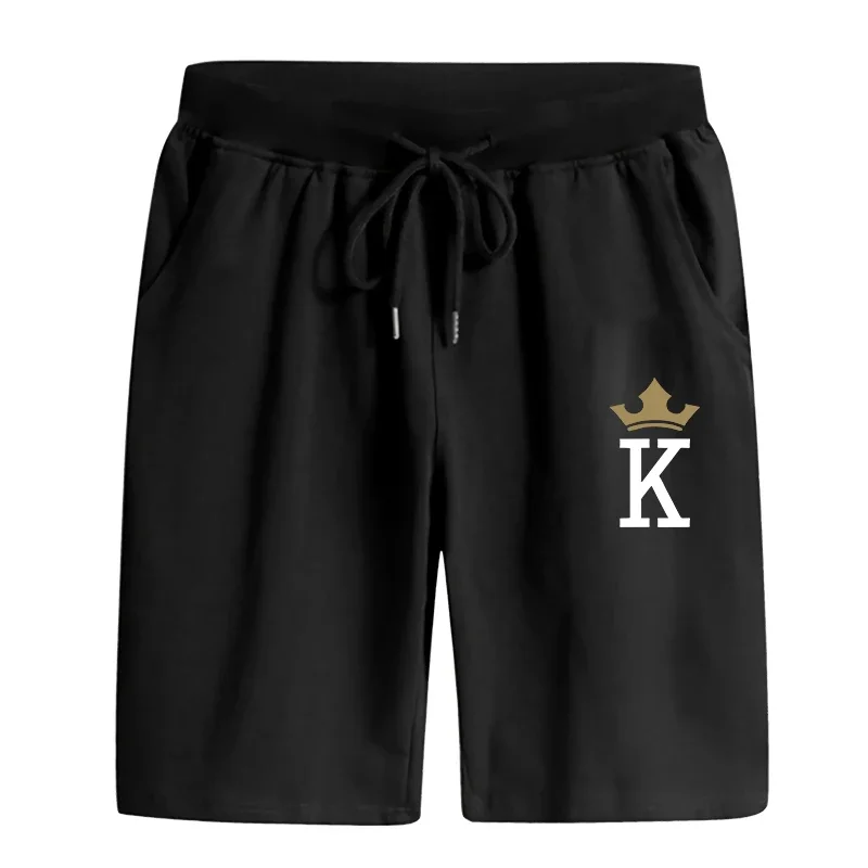 

King Printing Mens Shorts Casual Short Trouser Outdoors Sports Jogging Half Pants Running Exercise Sweatpants Summer Sportswear