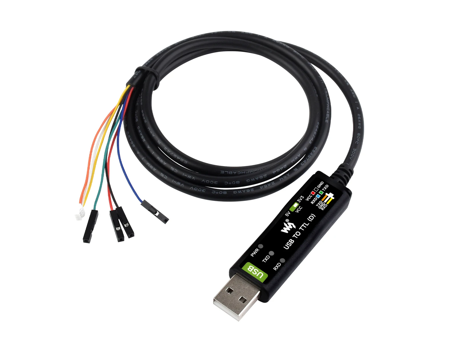 Industrial USB TO TTL (D) Serial Cable, FT232RNL Chip, Multi Systems Support,Suitable For Raspberry Pi 5 Serial Port Debugging