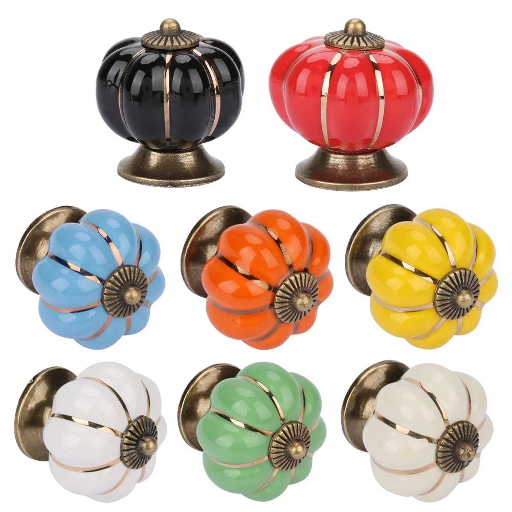 المقابض اليقطين السيراميك للأثاث ، النمط الأوروبي ، سحب للغرفة ، مجلس الوزراء ، درج #3