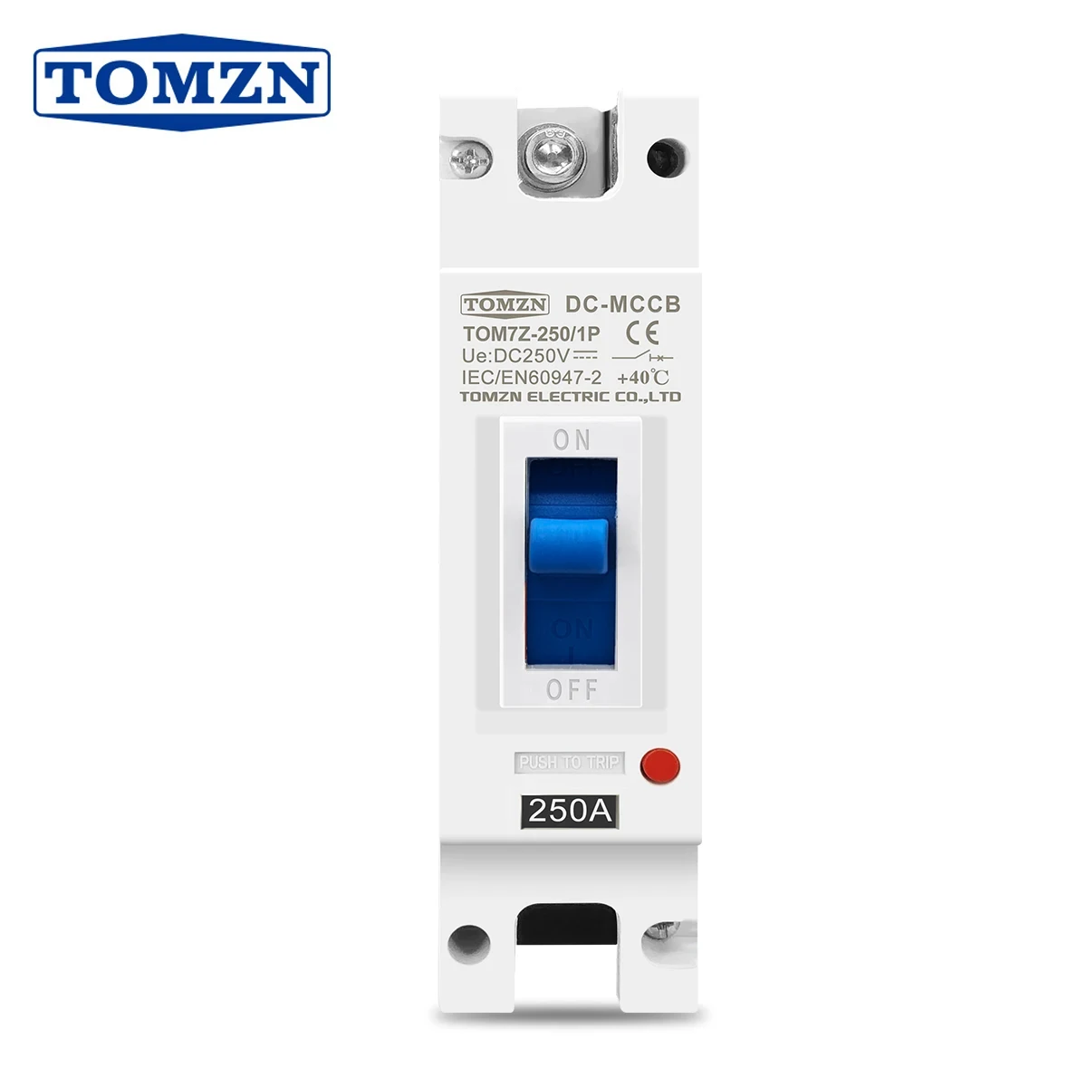 

TOMZN 1P DC 250V DC Solar Molded Case Circuit Breaker MCCB Overload Protection Switch Protector for Solar Photovoltaic PV