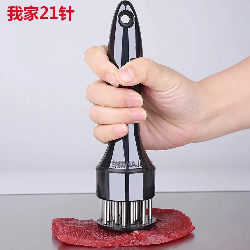

316 Stainless Steel Meat Tenderizer Tool 21 Sharp Needles With Cleaning Brush For Steak Chicken Pork Veal Barbecue Marinating
