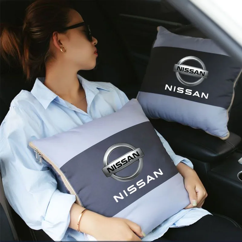 Cushion Blanket Pillow Quilt Dual-purpose Nap Car Accessorie For Nissan 350z 370z altima Armada Frontier Kicks Leaf nismo pulsar