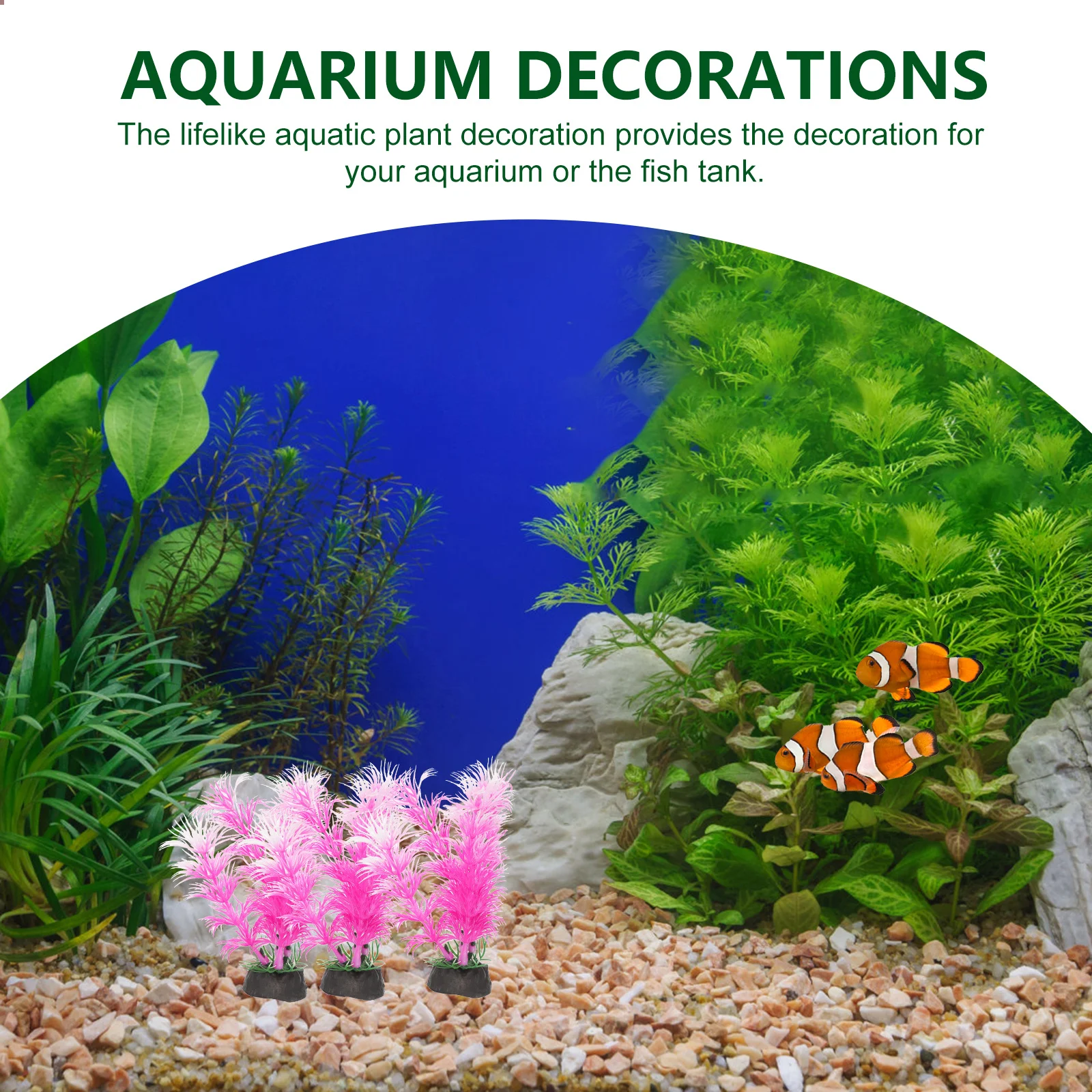 

10Pcs Artificial Aquarium Grass Decorative Plastic Plant Fish Tank Landscape Aquarium Plant Underwater DIY Home Fish Tank