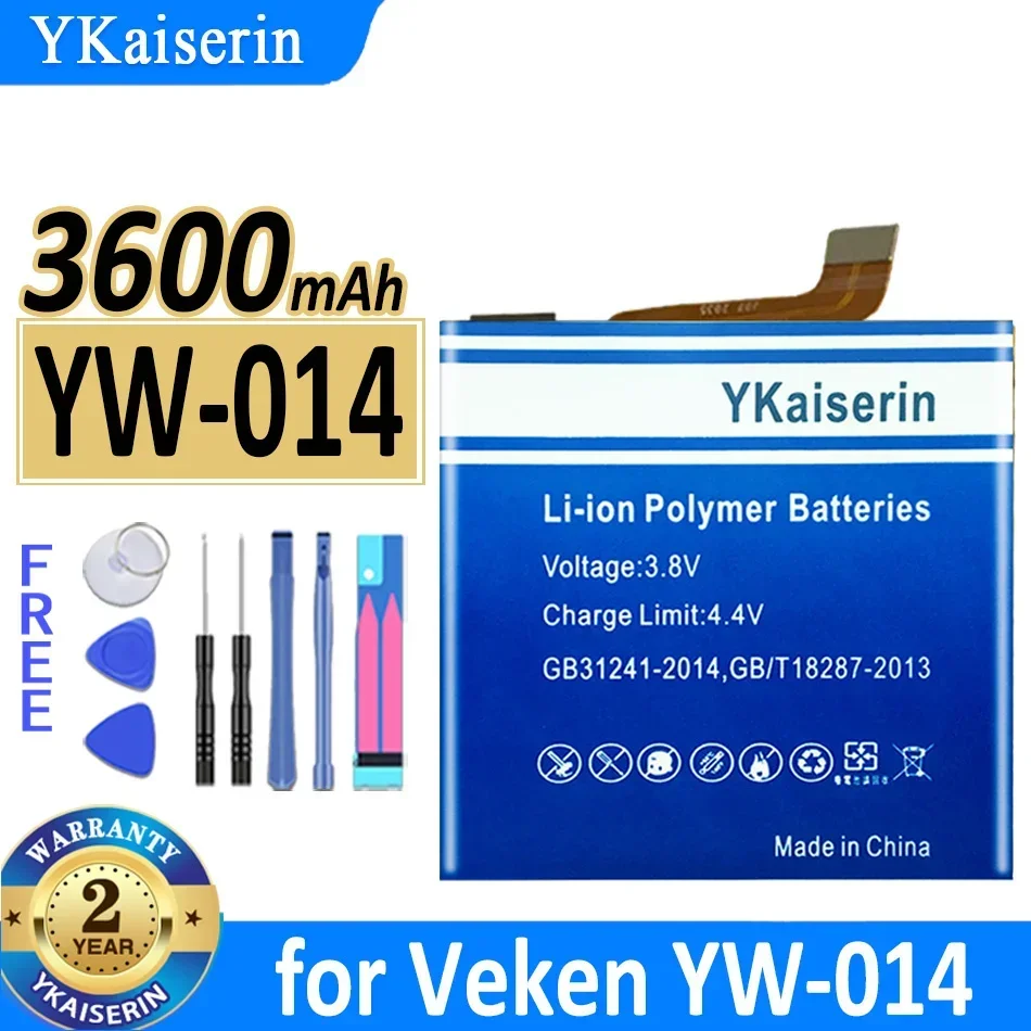 3100mAh/3600mAh YKaiserin Battery for Veken YW-014 YW014 YW-011 YW011 Bateria