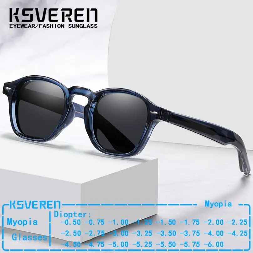 

Vintage Square Prescription Myopia Lens Sunglasses For Men Women Designer Oval Tinted Nearsighted Glasses Outdoor Shade Eyewear