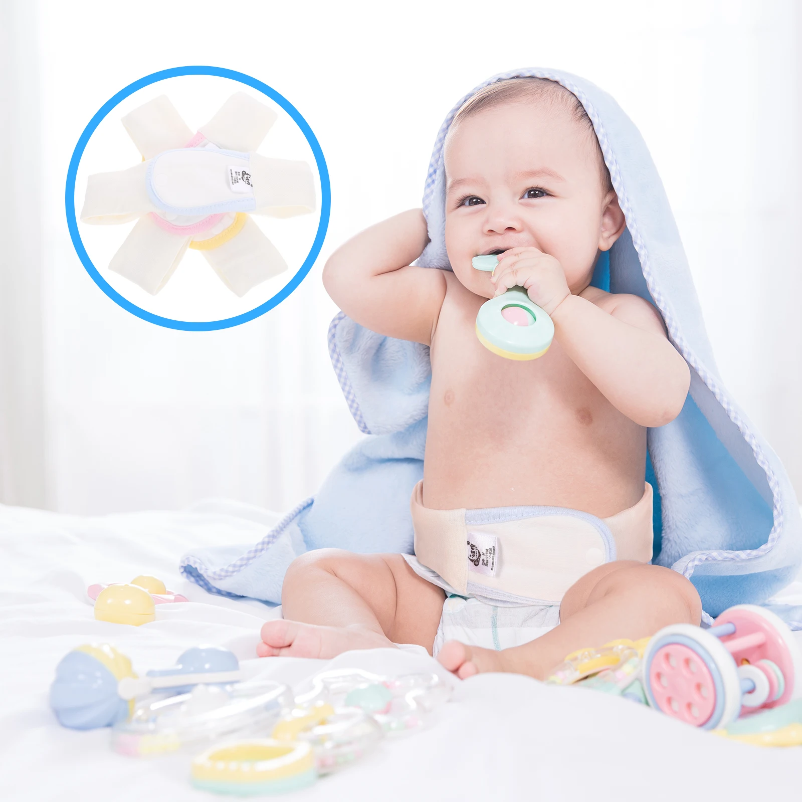 

3pcs Diaper Fixing Belt Cotton Fastening Tools Baby Nappy Belt Adjustable Elastic Bands for Toddler Secure Diapers Prevent