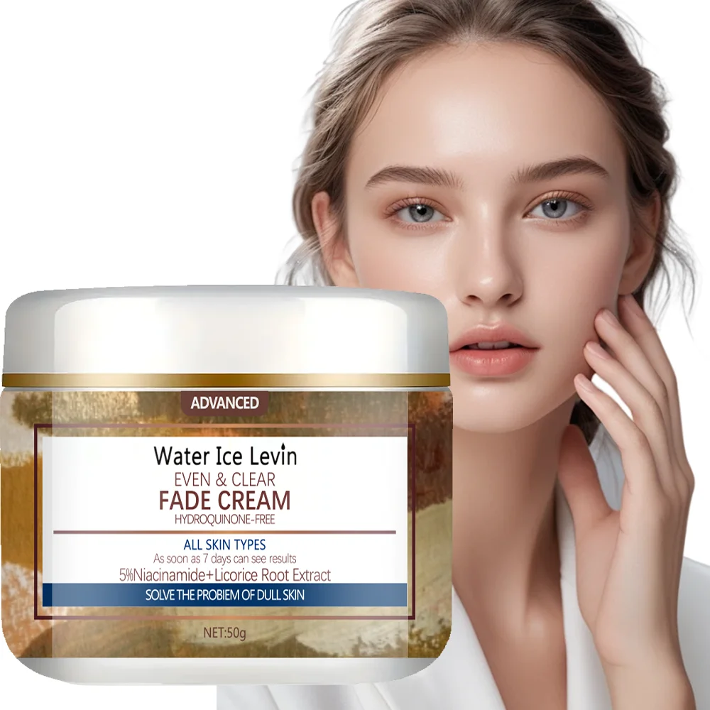 Crema decolorante, que contiene tallo de raíz de regaliz: adecuada para todo tipo de piel de crema hidratante, sin alcohol, fragancia fresca, rica en glicócerina, tallo de raíz de regaliz, efecto hidratante