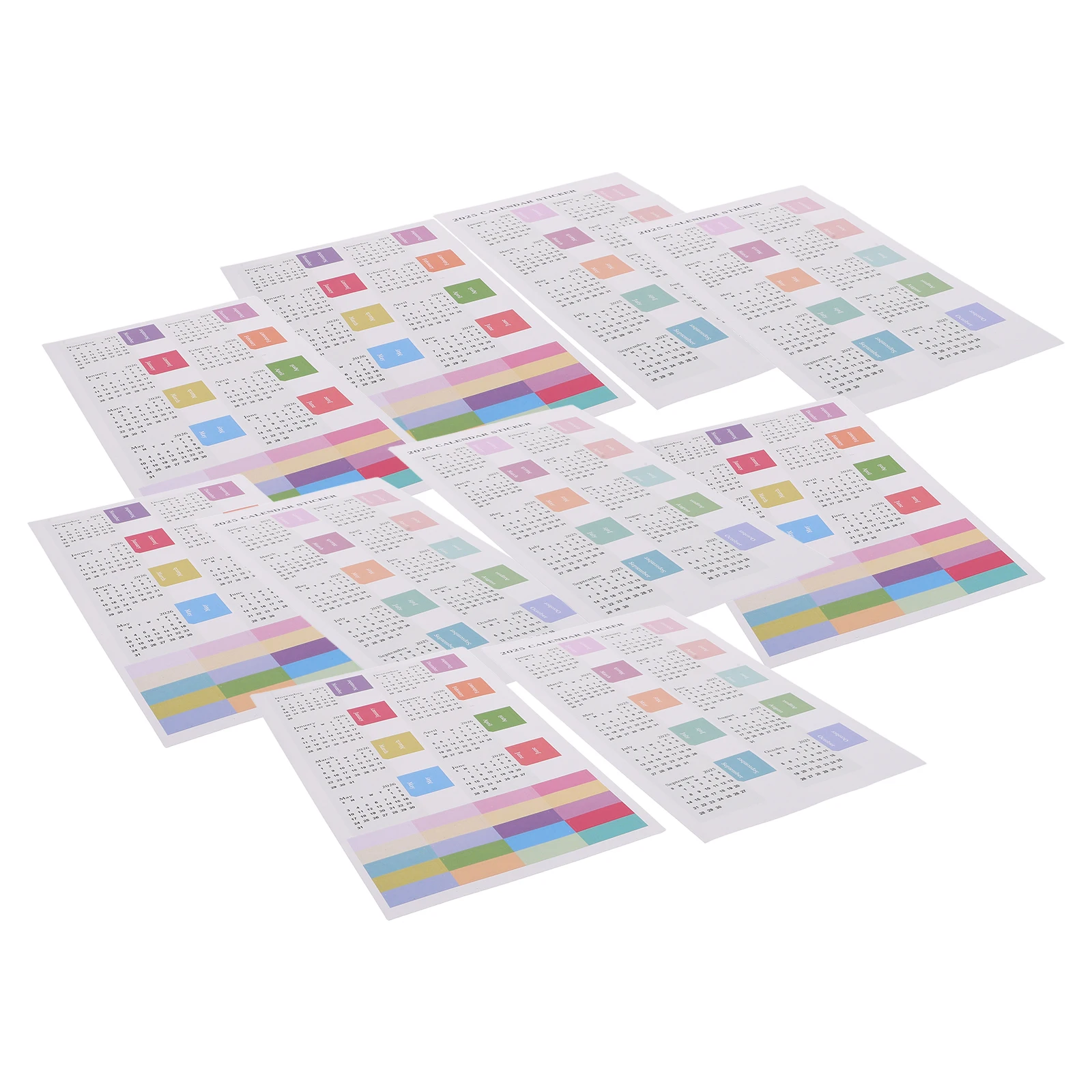 

10 set Calendar Index Stickers 2025 2026 Monthly Planner Tabs Simple Adhesive Labels For Folders Stationery Supplies