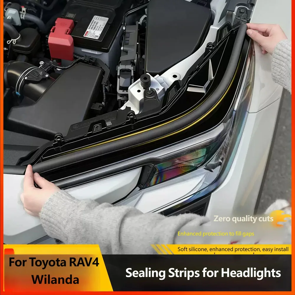 For Toyota RAV4 Wildlander 2026 Car Soundproof Sealing Strip on Headlight Modification Accessories