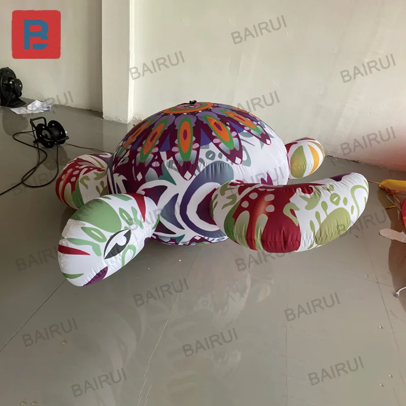 سلحفاة بحرية قابلة للنفخ مع منفاخات، دعائم تزيين كبيرة للمناسبات الخارجية ومراكز التسوق #2