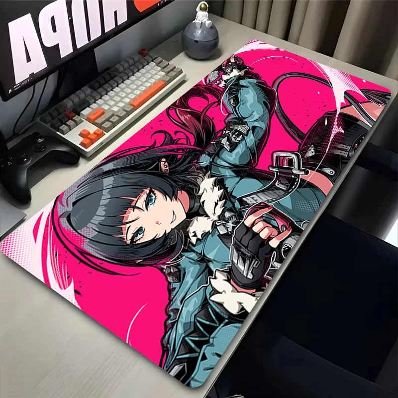 Zenless Zone Zero Jane Doe Aime Mousepad مطاطي غير قابل للانزلاق لطيف ZZZ حصيرة مكتبية ملحقات مكتب الكمبيوتر المحمول لوحة ماوس كبيرة سجادة ناعمة