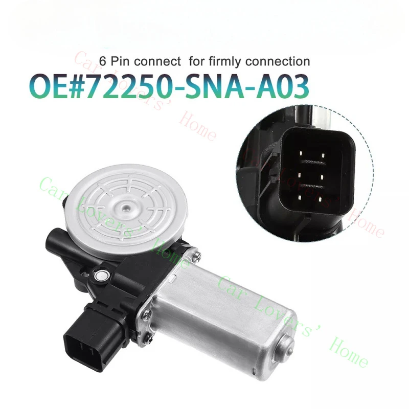 A+ 6 Pin Front left Power Window Lift Motor for Honda Civic 2006-2011 72250-SNA-A03