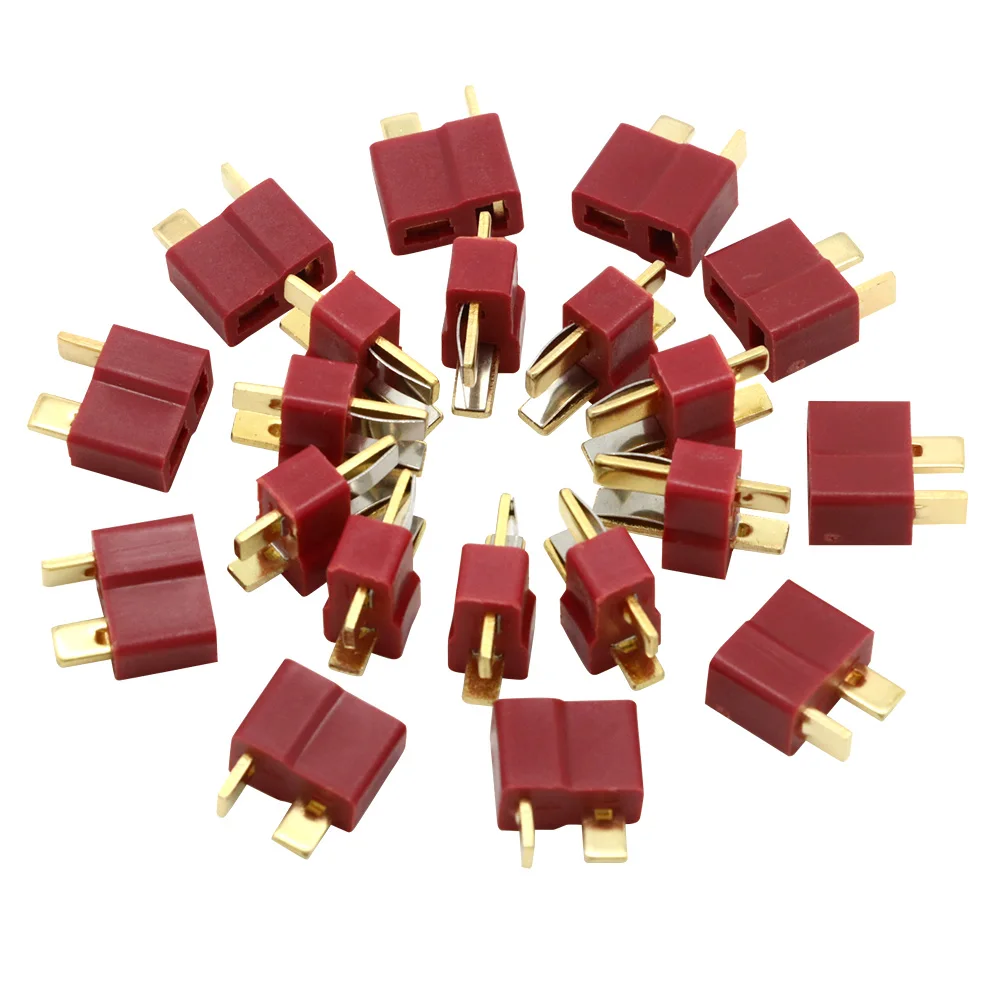 100Pcs/lot T Plug Deans Connectors Set For RC LiPo Battery Helicopter Male/Female Terminals Connectors Assortment Kit