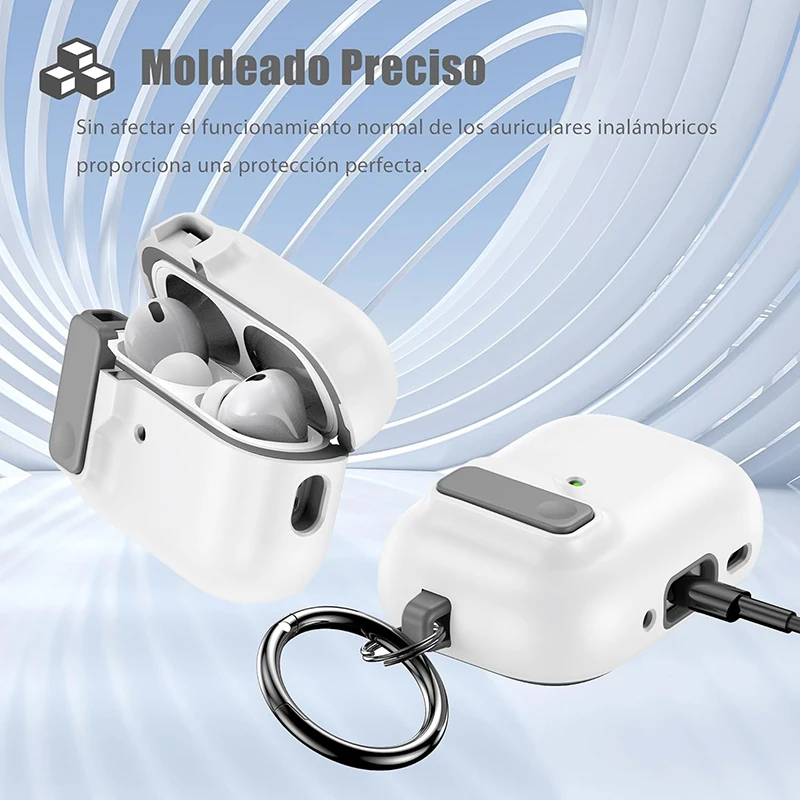 Caso Switch Secure Lock automático, compatível com AirPods Pro, 2ª, 1ª geração, capa protetora com Apple Air Pods 3, 2