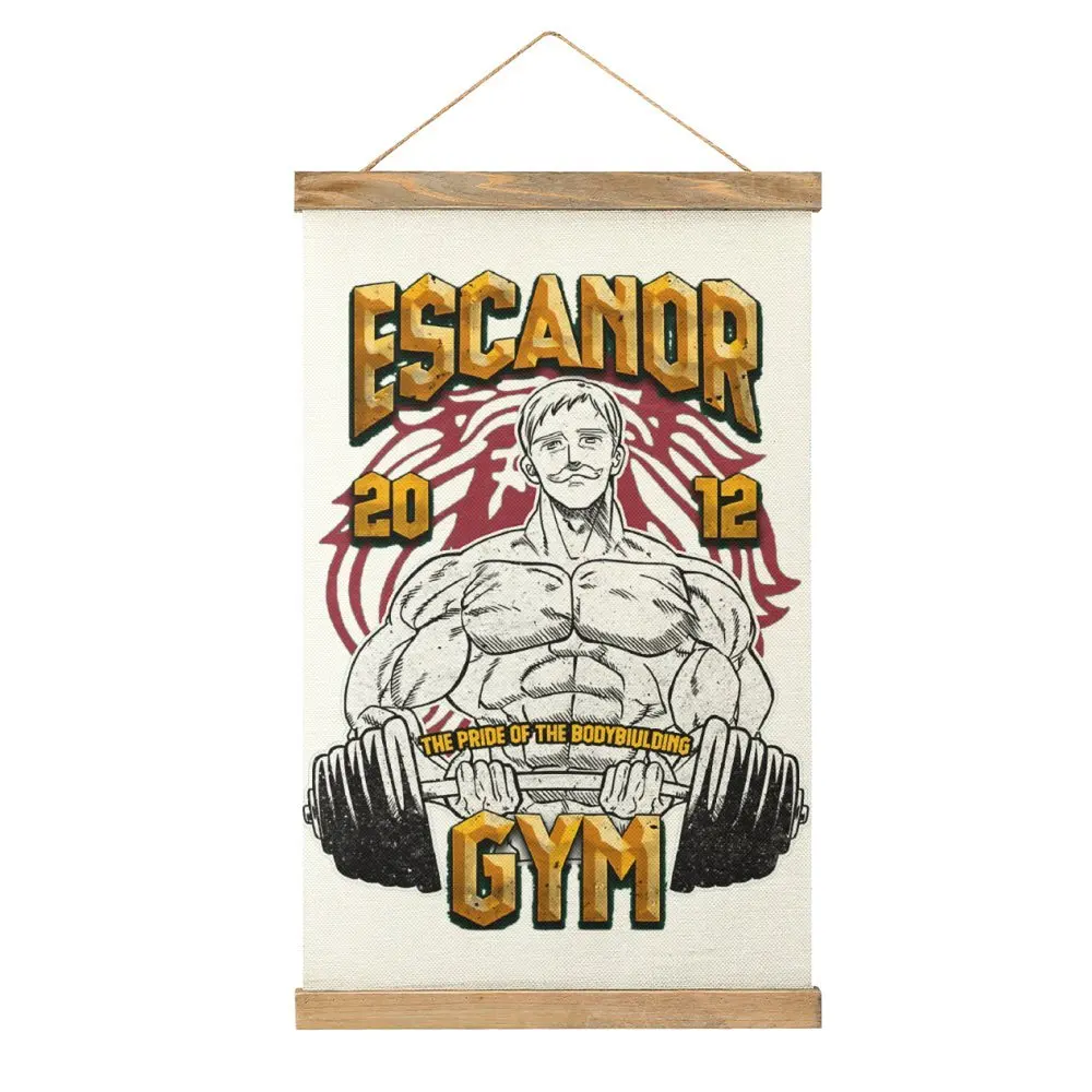 Escanor Gym Essential For Sale Draw Living Room Wall Decoration Canvas Hanging Picture Graphic Vintage Funny Novelty Style Decor