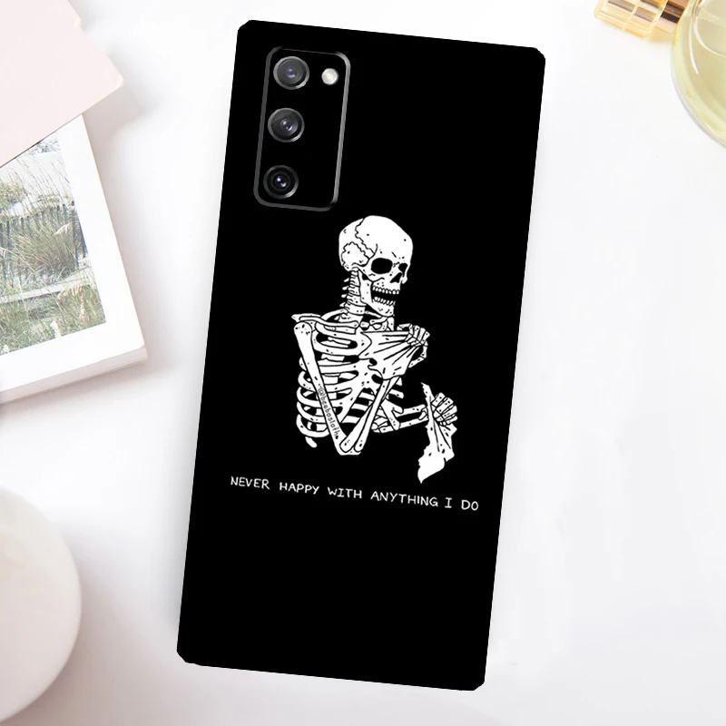 Aesthetic Skeleton Skull Case For Samsung Galaxy S24 S23 S22 Ultra S21 S20 FE Note 10 Plus Note 20 S8 S9 S10 Cover