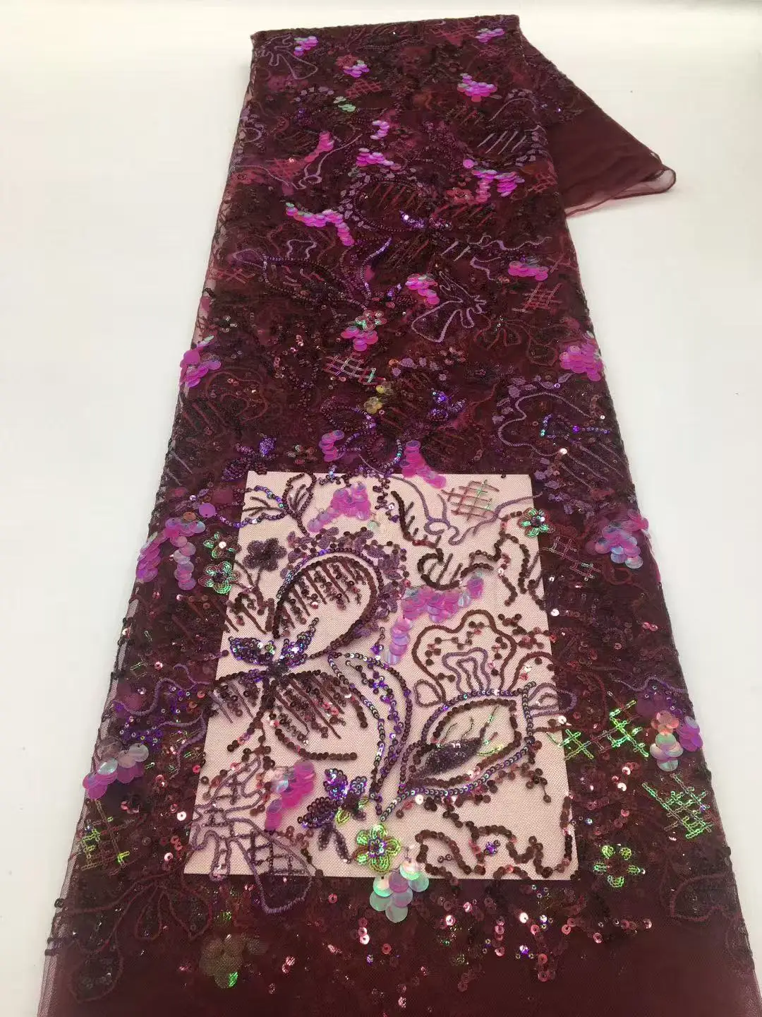 

Африканское тяжелое кружево с бисером 2026, нигерийская ткань с пайетками для жениха, кружевная ткань для свадебных и праздничных платьев, высокое качество, 5 ярдов