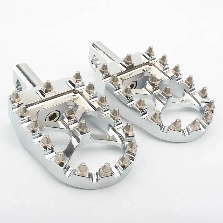 Motorrad CNC Wide Fat Fußrasten für Harley V-Rod Touring Softail Dyna Heritage Softail Iron Sportster 883 Chopper – Detail 4