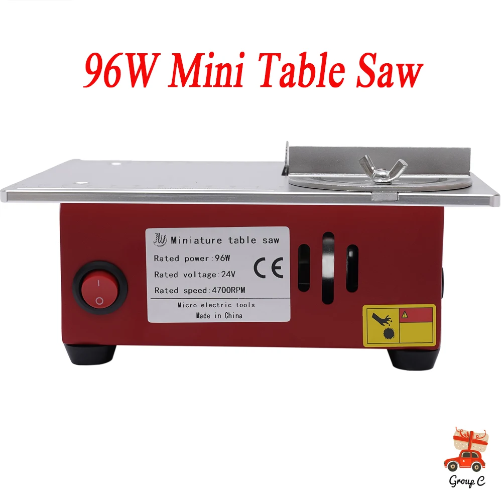 96W Mini Table Saw Precision Table Saw for DIY Wood Metal Model Making Cutting Depth 14 mm for Crafts and Small Cutting Projects