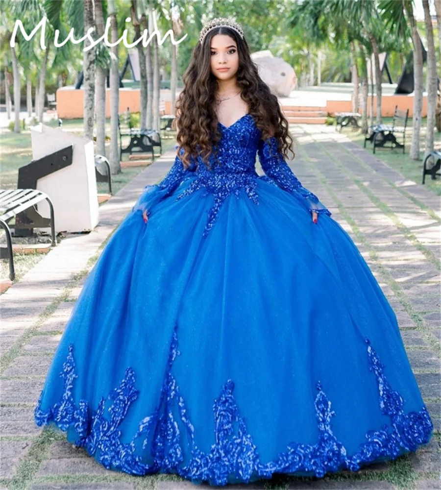 Glitzerndes königsblaues Quinceanera-Kleid 2025, glitzernde Pailletten, Fünfzehn-Geburtstagsparty-Kleid, Vestidos De 15, Xv, Quinceañera, individuell gestaltet