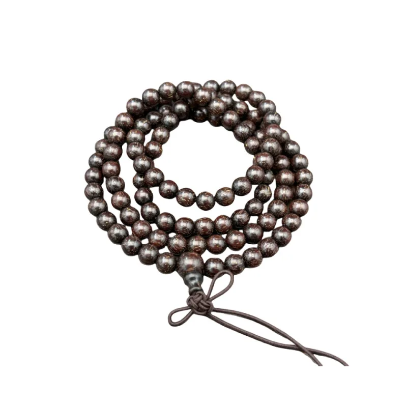WW lobular red sandalwood Buddha beads men's retro cultural and play bracelet Venus old material blood sandalwood high density