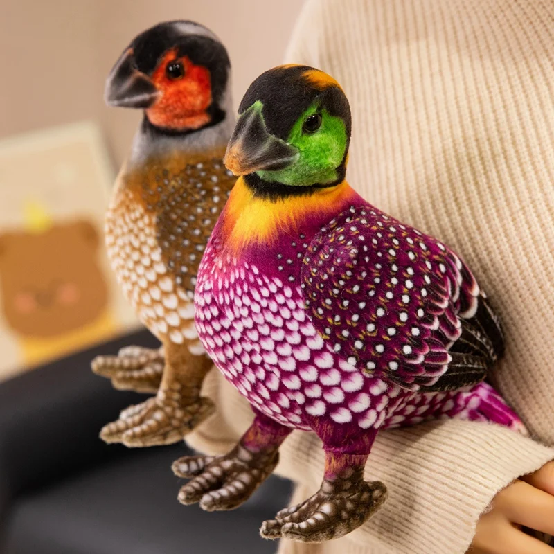 20cm Cute Real Life Guinea Fowl Plush Toys Funny Imitation Stuffed Toys Simulation Chicken Plushie Toys Dolls