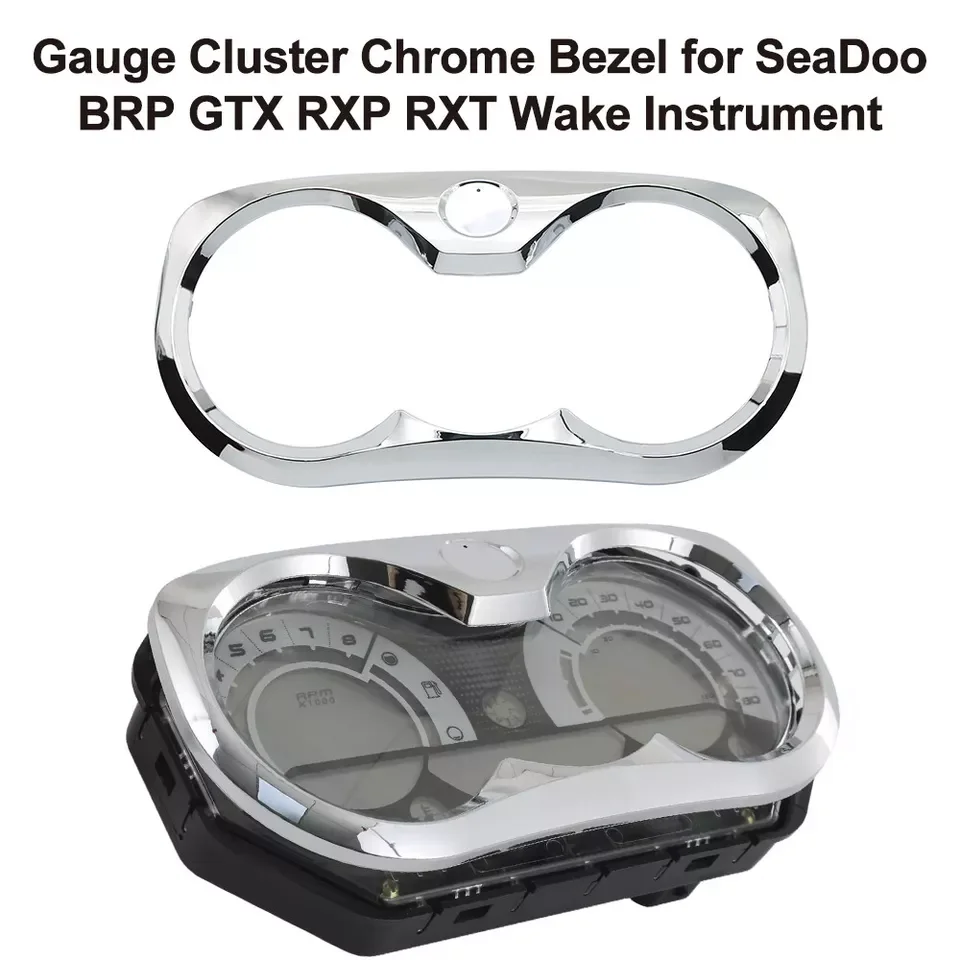 

Gauge Cluster Chrome Bezel for SeaDoo BRP GTX RXP RXT Wake Instrument