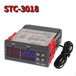 STC-3018 Digital Temperature Controller Thermostat Thermoregulator Temperature Sensor Relay Heating Cooling Incubator 12V24V