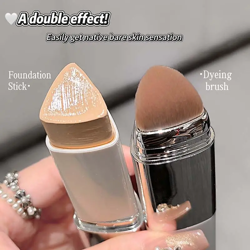 Cappuvini 2-in-1 Natural Foundation Stick Lightweight Moisturizing Brightening Concealer Foundation Cream For All Skin Types - view 3