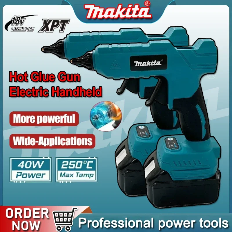 

Makita Cordless Electric Hot Melt Glue Gun 18V Battery 11mm Glue Stick Hot Melt Welding Hot Air Gun for Home Crafts DIY