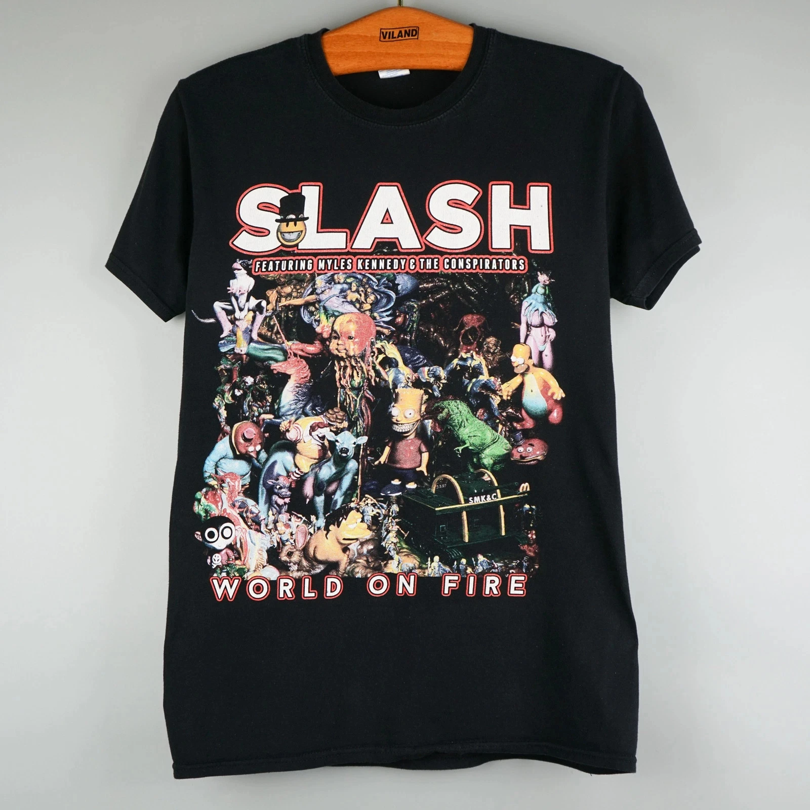 

Vintage 2014 Slash Concert T-shirt Unisex Shirt Graphic Short Sleeve Shirt Unisex Men Women Summer Casual Crew Neck Cotton Tee