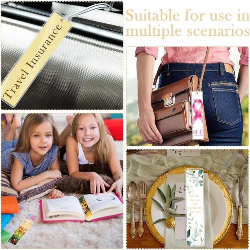 Bookmark Laminating Pouches Set For Book Lovers School Home Office