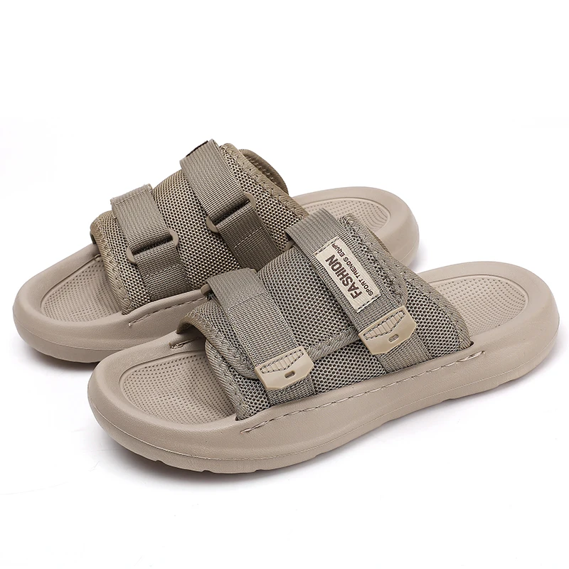 

Summer Men's Slippers Lightweight Canvas Quick Drying Sandals Soft Soled Anti Slip Water Shoes Beach Flip Flops Men's Shoes