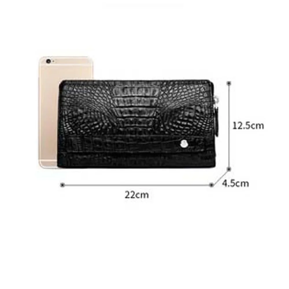 kadilaier crocodile  Men clutch bags  male crocodile Hand bag Zipper wallet  Hand caught bag