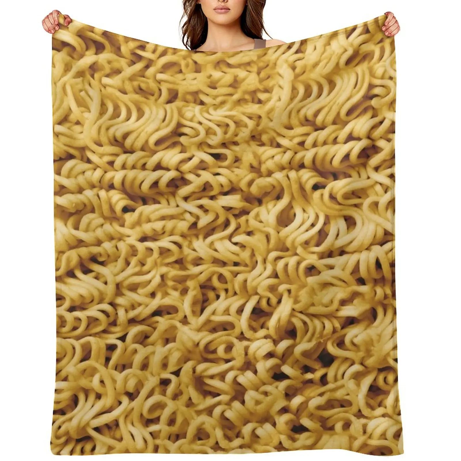 

Seamless Ramen Noodle Pattern Throw Blanket Bed linens Luxury Designer warm winter decorative Blankets