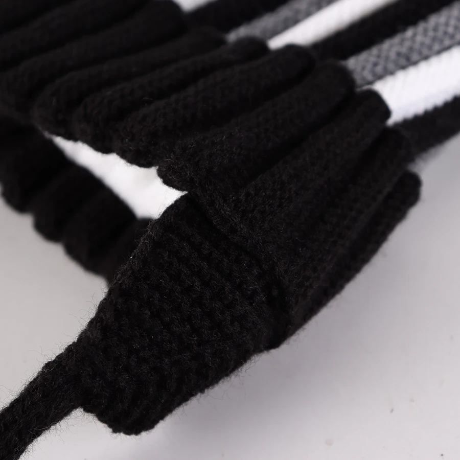 Niedliche Bommel-Babys-Wintermütze, Säuglings-Ohrenklappe, gestrickt, warme Mütze für Jungen, Mädchen, Kleinkinder, Kinder, mit Fleece gefütterte Mütze