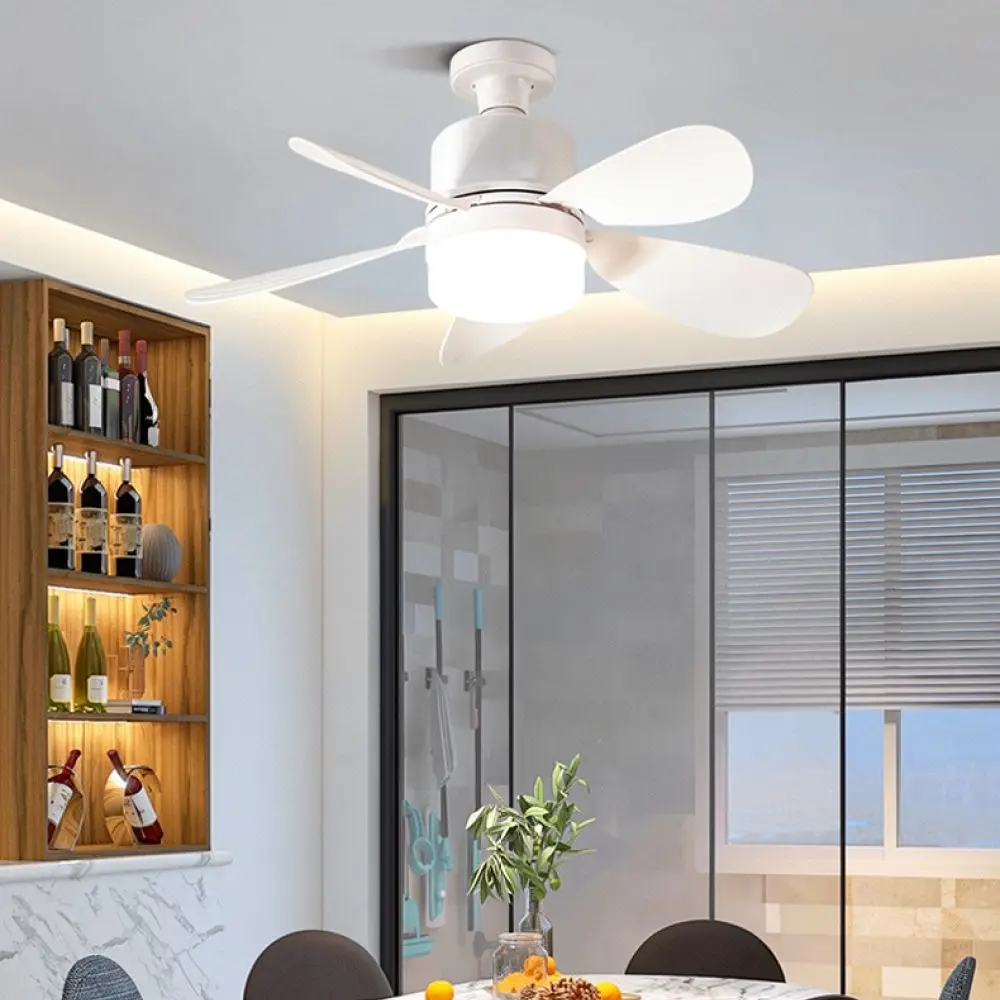 E27 Socket Ceiling Fan Light Modern Minimalist Kitchen Bedroom Quiet Air Cooling Fan Silent Ventilation Lighting Unit