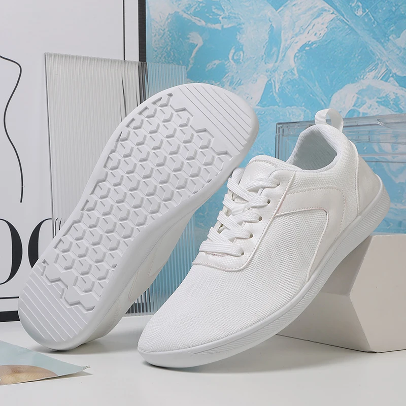 Sapatos largos minimalistas descalços para homens e mulheres, tênis de caminhada, sola zero drop