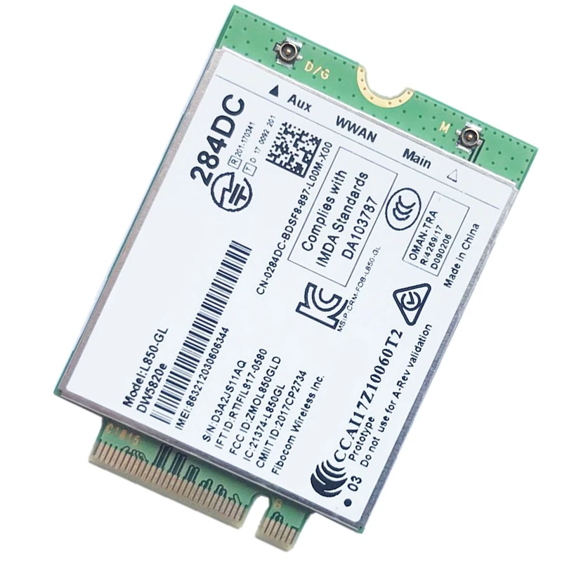 Available DW5820E L850-GL LTE 4G Card Module 0284DC 284DC for Dell Laptop 3500 5400