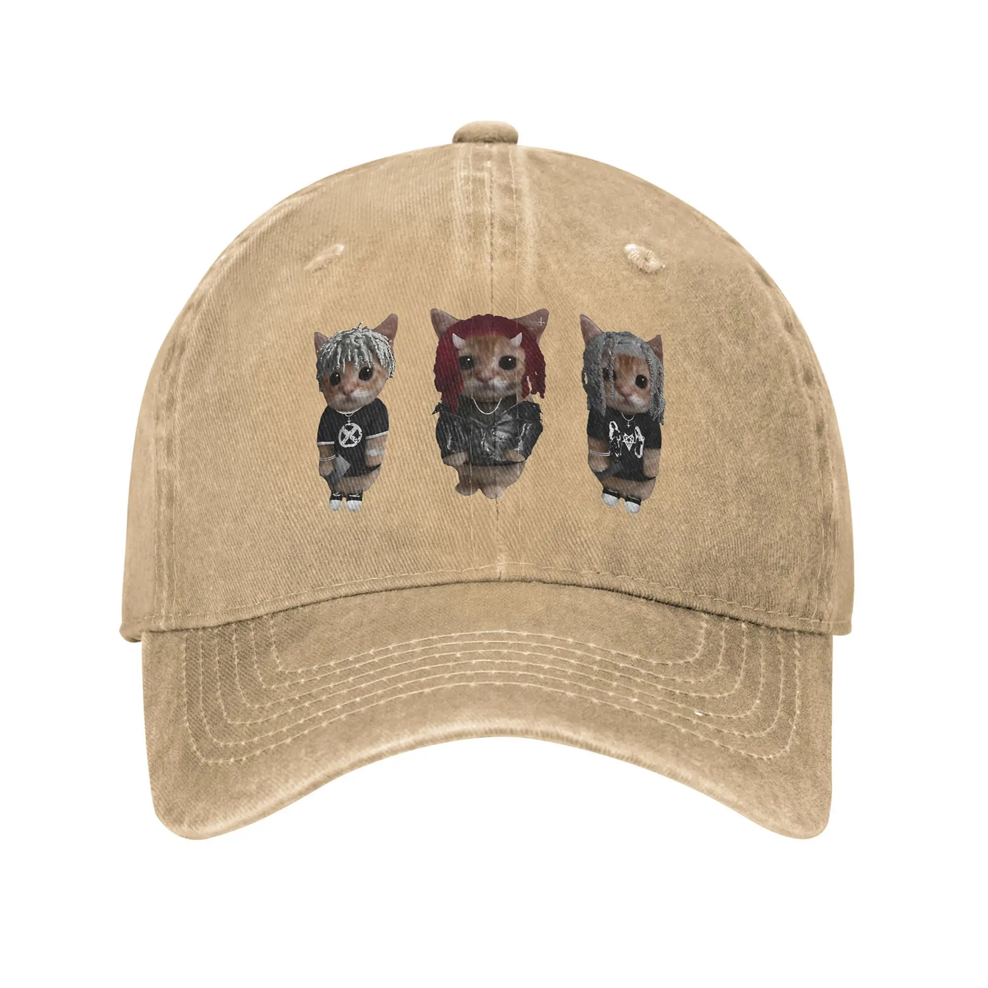 

Opium Kitty Ken Carson Washed Baseball Cap Streetwear Sun Trucker Hat Summer Unisex Men Tennis Skate Baseball Caps